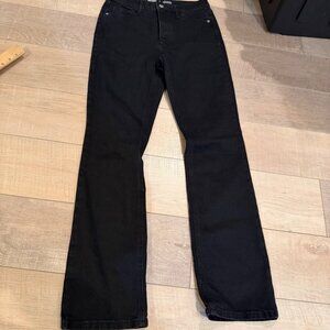 OLD NAVY WOMENS EXTRA HIGH RISE KICKER BOOT CUT SIZE 2 BLACK JEANS